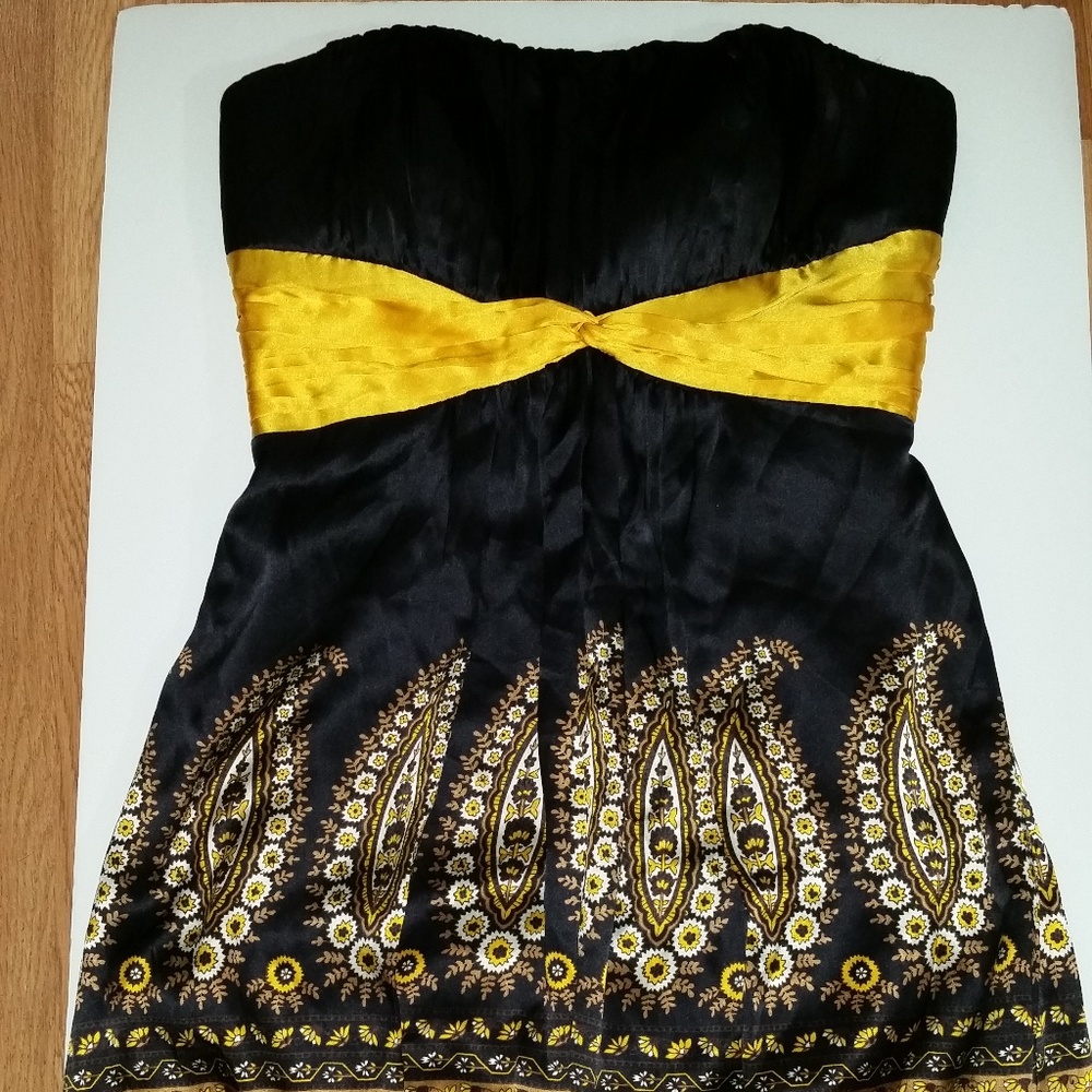 BEBE, NWT, LINDA WST BND DRESS, BLACK, SMALL